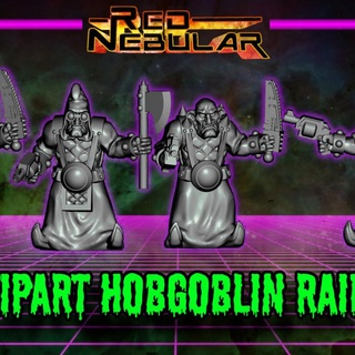 espaço Hobgoblin invasores vermelho nebular tampo mesa personagens criaturas loja goblin orc retro scifi multiparte 3d print model - Mito3D