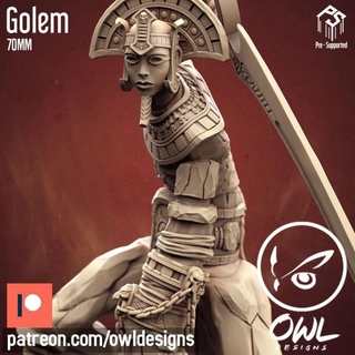 egyptian golem owl Tabletop Characters & Creatures miniature boardgames tabletop dnd 70mm 3d print model - Mito3D
