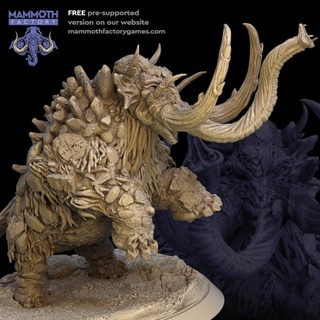 ammaroth unstoppable free pre-supported version website mammoth factory Toys & Games Tabletop Characters Creatures Fantasy Universe Board boss epic monster elemental legendary mammothfactory mfg earthelemental 1shot 3d print model - Mito3D