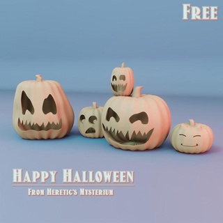 halloween decorations pumpkin jack lanterns heretics mysterium free light costumes holiday 3d print model - Mito3D
