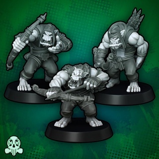 orc archers malicious mini's Tabletop Characters & Creatures archer characters fantasy games monster toys warhammer store miniature tabletop ranger accesories wargame creatures d&d dnd humanoid 32mm 3d print model - Mito3D
