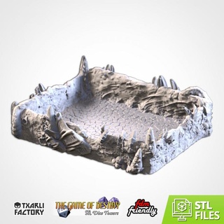 dice tray alien txarli factory Tabletop accessories 40k fantasy rpg top tower warhammer magic towers role end tabletop rol d&d dnd jail pathfinder tyranids xenos fates 3d print model - Mito3D