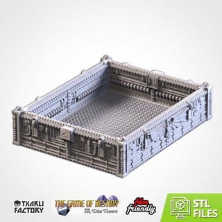 dice tray mechanical txarli factory Tabletop accessories 40k fantasy guard rpg table top tower warhammer magic imperial cult towers role end tabletop rol d&d dnd jail pathfinder mechanicus imperium fates mechanicum 3d print model - Mito3D