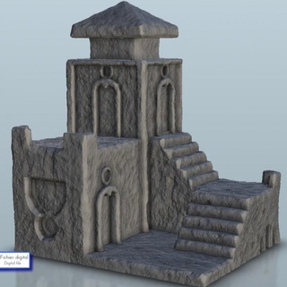 medieval border post 9 - warhammer age sigmar bolt action flames war scenery terrain wargame modern hartolia miniatures Tabletop accessories 3D Printable Terrain Store architecture building house rings lord middle 3d print model - Mito3D