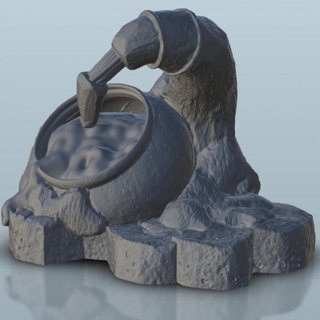 büyülü kazan Warhammer yaş Sigmar cıvata aksiyon alevler savaş manzara arazi oyunu modern hartolia minyatürler masaüstü 3D yazdırılabilir mağaza aksesuar Ortaçağa ait büyü fantastik sahneler 3d print model - Mito3D