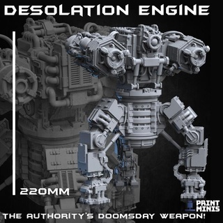 desolation engine - giant robot doomsday collection print minis machine modular sci-fi vehicle war weapon walker titan dieselpunk 3d print model - Mito3D