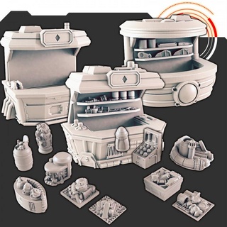 sci paysage noir marché support free évaner carothers table accessoires personnages créatures Sci univers 3D imprimable terrain boutique scifi 3d print model - Mito3D