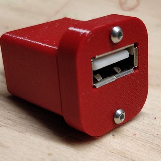 usb fêmea saia cabo habitação James monte USB 3d print model - Mito3D