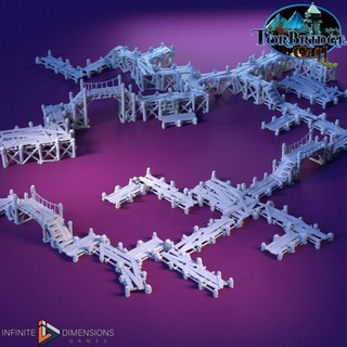 modüler rıhtımlar iskeleler sonsuz boyutları oyunlar mağaza masaüstü 3D yazdırılabilir arazi fantezi rıhtım Ortaçağa ait nehir Su köprü manastır iskele Wightwood torbridge itlaf deniz kıyısı 3d print model - Mito3D