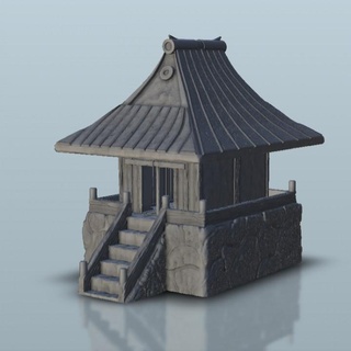 oriental temple 5 - warhammer age sigmar bolt action flames war scenery terrain wargame modern hartolia miniatures Tabletop accessories 3D Printable Terrain Store architecture building chinese japan rings lord asian japenese sceneries 3d print model - Mito3D