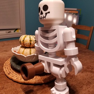 peg leg classic skeleton minifig evan r phinney classic lego pirate skeleton minifig remix  3d print model - Mito3D