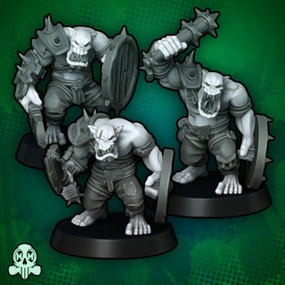 orc warriors malicious mini's Tabletop Characters & Creatures barbarian fantasy games monster toys warhammer warrior character store miniature tabletop accesories wargame creatures d&d dnd marauder 3d print model - Mito3D