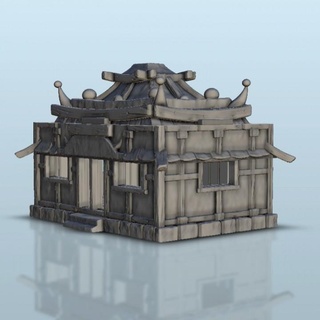 oriental dojo 11 - age sigmar bolt action flames war scenery terrain wargame modern hartolia miniatures Tabletop accessories 3D Printable Terrain Store architecture building china house japan medieval asian samoura middle sceneries 3d print model - Mito3D