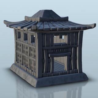 oriental house 10 - age sigmar bolt action flames war scenery terrain wargame modern hartolia miniatures Tabletop 3D Printable Terrain Store Fantasy architecture building japan medieval rings lord modelism middle sceneries 3d print model - Mito3D