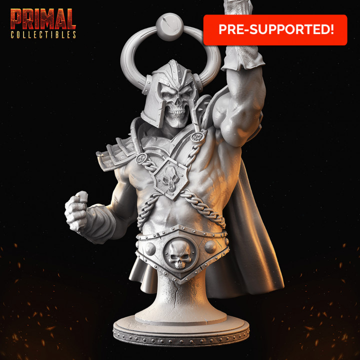 dark sorcerer - dostrath bust masters dungeons quest primal collectibles Tabletop Characters & Creatures classic dragons epic fantasy hero miniatures retro rpg war warrior miniature enemy paint boardgame roleplaying oldschool warlock wargame retrogame tabletopgame taletop darksorcerer darkwizard classicgame 3D print model - Mito3D