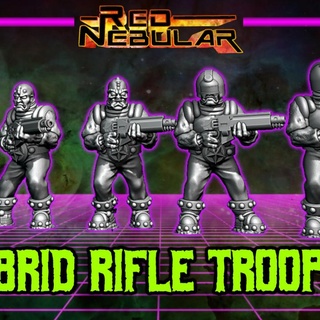ghyant hybrid riffle troopers red nebular  Tabletop Tabletop Characters & Creatures Store alien retro space hybrid scifi ant cosmonaut  3d print model - Mito3D