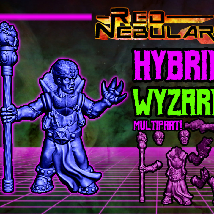 ghyant hybrid wyzard red nebular Tabletop Characters & Creatures Store alien retro wizard cult mage scifi ant magos 3D print model - Mito3D