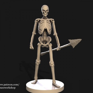 skeleton warehouseworkshop creature wargaming warhammer tabletop dnd pathfinder 3d print model - Mito3D