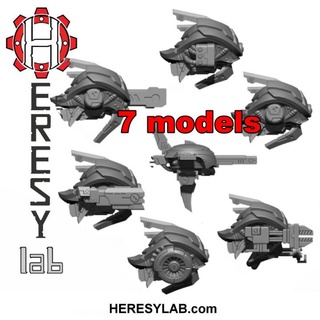 greater god drone pack 7 models heresylab barbara Tabletop Vehicles & Machines Store 40k tau 3d print model - Mito3D