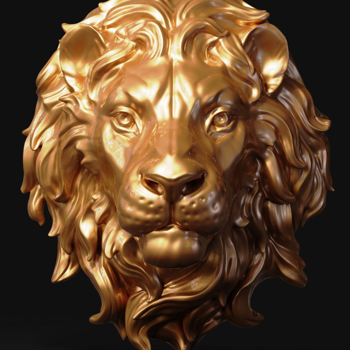 lion head f'solo Education Art Store 3d print animal art sculpture 3D print model - Mito3D