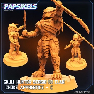 skull hunter sergio lo clan choke apprentice - c papsikels miniatures Tabletop Characters & Creatures Sci-Fi Universe Store 3d print model - Mito3D