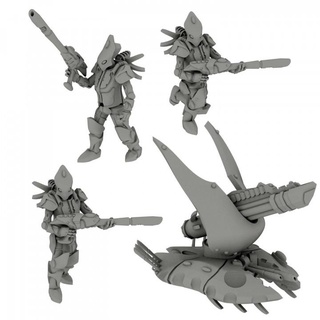 spirit guardian warriors heavy weapons hover platform ttrpg wargame proxies lex addams Tabletop Characters & Creatures Store elf guardians resin resinminiature spaceelf craftworlds spaceelves 3d print model - Mito3D