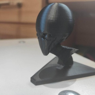 alien head inspired xcom michalom figure sectoid 3d print model - Mito3D