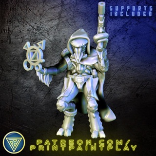 mollusk alien technomancer print paint play Tabletop Characters & Creatures Store roleplay rpg sci-fi character miniature tabletop 32mm starfinder wrikreechee 3d print model - Mito3D