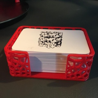negocio tarjeta soporte mirco rottermaier oficina voronoi organizador visita nombre apellido 3d print model - Mito3D
