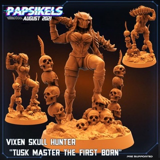 vixen skull hunter - tusk master first born papsikels miniatures Tabletop Characters & Creatures Sci-Fi Universe Store 3d print model - Mito3D