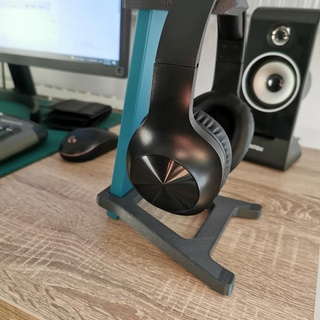 sq headphone sand redesign holder desk stand desktop assembly 3d print model - Mito3D