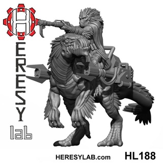hl188 - mounted greater god beast 1 heresylab barbara Tabletop Characters & Creatures Fantasy Universe Store 40k tau kroot 3d print model - Mito3D