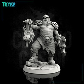 0054 male human old warrior axe claudio casini art  Tabletop Tabletop Characters & Creatures Fantasy Universe Tabletop Tabletop Characters & Creatures Tabletop barbarian warrior male druss snaga  3d print model - Mito3D