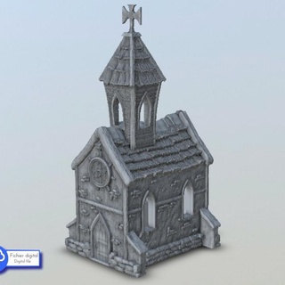 medieval church 15 - age sigmar bolt action flames war scenery terrain wargame modern hartolia miniatures Tabletop 3D Printable Terrain Store Fantasy building rings lord middle sceneries 3d print model - Mito3D