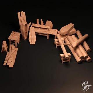 tabut yapıcı marangoz nesneler sahne yapımı ton masaüstü Aksesuarlar mağaza nesne testere masa arazi Odun savaş oyunu manzara çiviler 3d print model - Mito3D