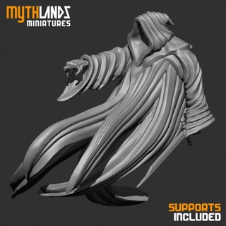 wraith mythlands miniatures Tabletop Characters & Creatures Store fantasy ghost rpg miniature 3dprint wargame dungeon 28mm spirit dnd 32mm mythlandsminiatures 3d print model - Mito3D