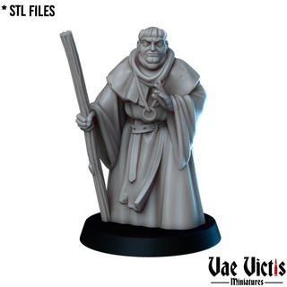 friar supportless vae victis miniatures Store fantasy monk rpg priest tabletop dnd cleric 3d print model - Mito3D
