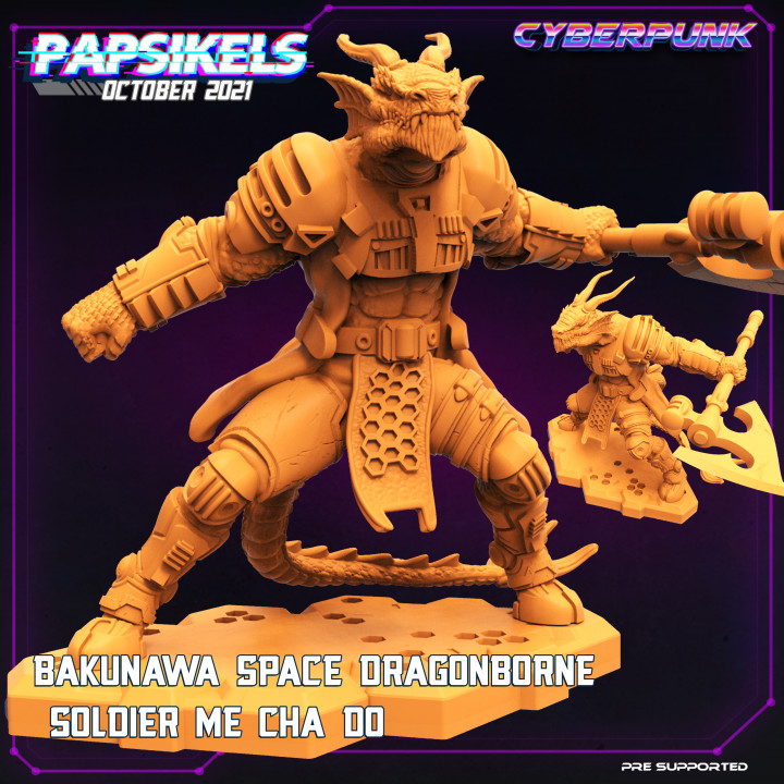 Bakunawa espace dragonborne cha papsikels miniatures table personnages créatures boutique dragon étoile cyberpunk stargrave starfinder shadowrun 3D print model - Mito3D