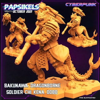 bakunawa space dragonbore soldier chi ken bo papsikels miniatures Tabletop Characters & Creatures Store dragon scifi cyberpunk stargrave starfinder shadowrun 3d print model - Mito3D
