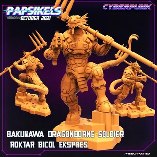bakunawa space dragonbore soldier roktar vicol ekspres papsikels miniatures Tabletop Characters & Creatures Store dragon scifi cyberpunk stargrave starfinder shadowrun 3d print model - Mito3D