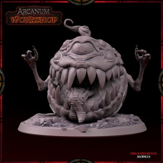 angry mimic pumpking arcanum workshop Tabletop Characters & Creatures Store creature dark halloween wargaming monsters tabletop dnd pumking 3d print model - Mito3D