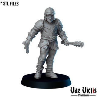 undead guard 02 pre-supported vae victis miniatures Tabletop Characters & Creatures Store dark fantasy rpg soldier zombie tabletop dnd 3d print model - Mito3D