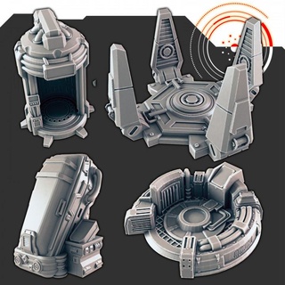 sci-fi scenery transporter teleporter scanner cryo support-free evan carothers  Tabletop Tabletop Characters & Creatures Sci-Fi Universe Tabletop 3D Printable Terrain Store scifi teleporter transporter cryo  3d print model - Mito3D