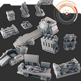 sci-fi scenery - droid factory support-free evan carothers  Tabletop Tabletop Characters & Creatures Sci-Fi Universe Tabletop 3D Printable Terrain Store droid sci-fi factory  3d print model - Mito3D