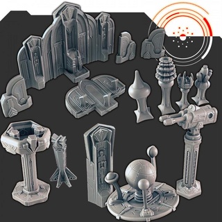 sci-fi scenery - galactic council support-free evan carothers  Tabletop Tabletop Characters & Creatures Sci-Fi Universe Tabletop 3D Printable Terrain Store sci-fi council senate  3d print model - Mito3D