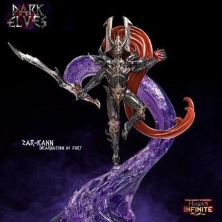 zar-kann incarnation fury heroes infinite Tabletop Characters & Creatures dark elf epic fantasy mini model rpg miniature boardgame base role tabletop elves wargame dungeon d&d warriors pathfinder heroines ragingheroes darkelves 3d print model - Mito3D