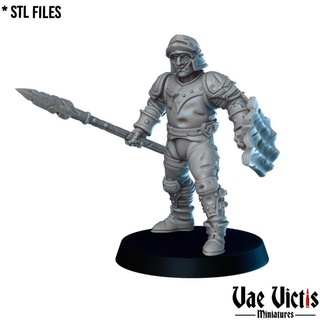 undead guard 05 pre-supported vae victis miniatures  Tabletop Tabletop Characters & Creatures Store dark fantasy guard rpg soldier undead unit zombie tabletop supported  3d print model - Mito3D