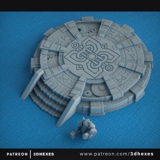 gyrocopter landing pad 3dhexes Tabletop accessories 3D Printable Terrain Store dragons fantasy roleplay rpg terrain warhammer steampunk scifi dwarf adventure wargame dungeon d&d dwarven scenery skirmish 3d print model - Mito3D
