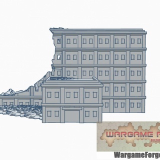 moderne ruiné Hôtel mr016 jeu guerre forger boutique 40k épique terrain 6mm Battletech 8mm 3d print model - Mito3D