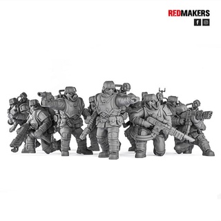 special forces - elite squad imperial force redmakers Tabletop Characters & Creatures board figurines games guard miniature tabletop infantry empire 28mm shock wh40k skifi scion apocalyptic grimdark troops stormtroopers grenadiers 3d print model - Mito3D